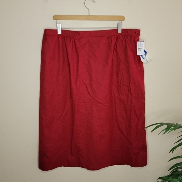 Vintage NWT Pendleton | Red Wool Pencil Skirt Size 20W - Picture 1 of 8
